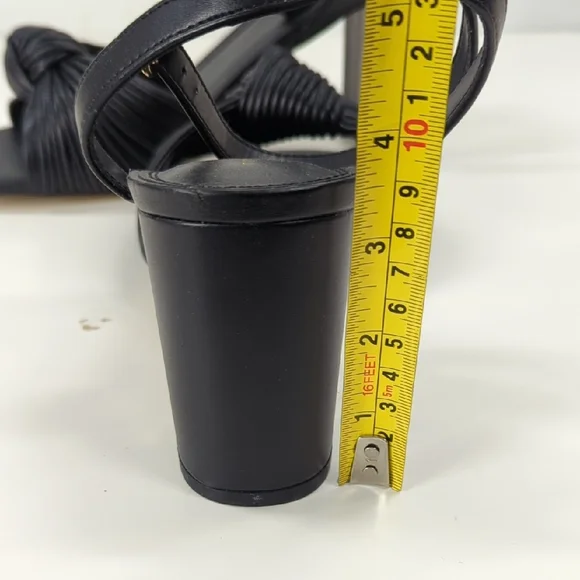 TOMMY HILFIGER Knot Block Sandals Black Size 10 - Picture 10 of 12